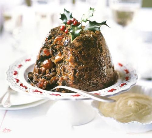 Christmas pudding with citrus and spice